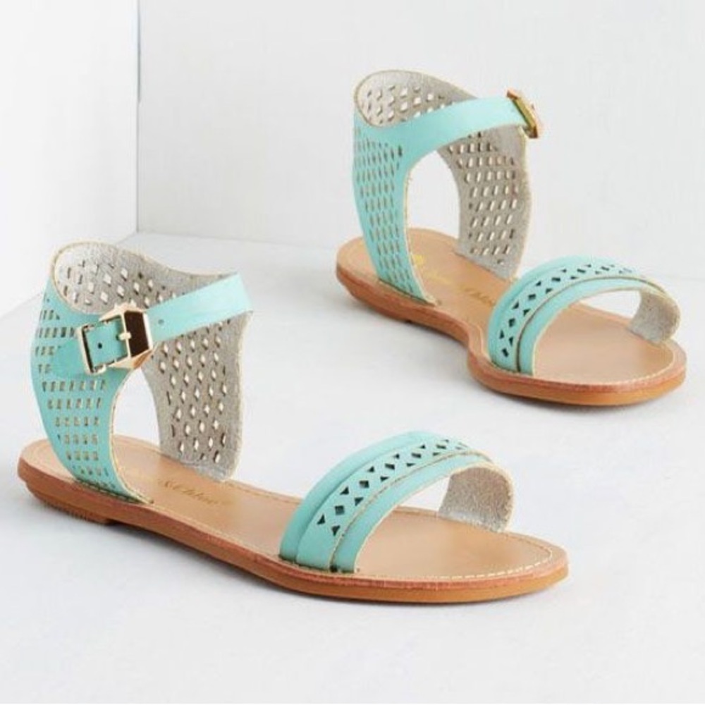 ModCloth x Chase & Chloe Aqua Sandals